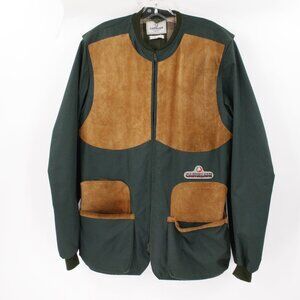 Vintage castellani shooting jacket size 42 quilted suede shoulder blanket lined